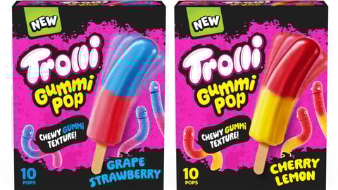 Trolli Gummi Pops are a collaboration between Ferrara and Wells Enterprises.